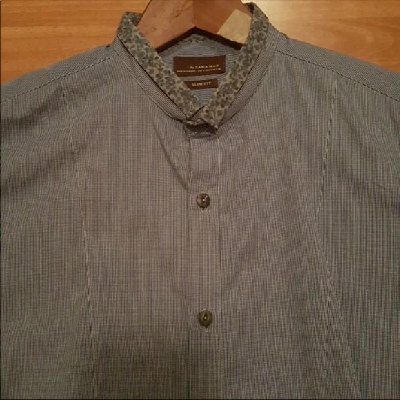 Zara Men’s button up shirt. Very unique collar. - Picture 3 of 3